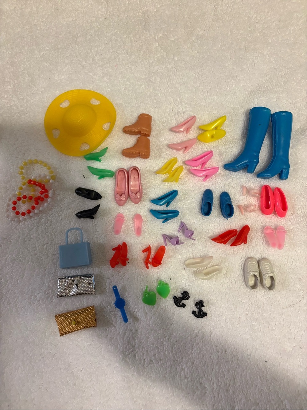 Vintage Barbie Doll Shoes Lot 21 Pairs Mattel Boots Heels Sandals Accessories